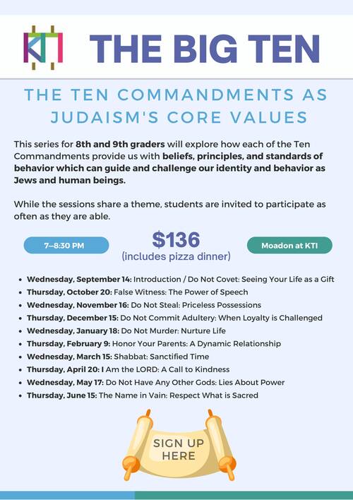 Banner Image for The Big Ten: The Ten Commandments as Judaism's Core Values